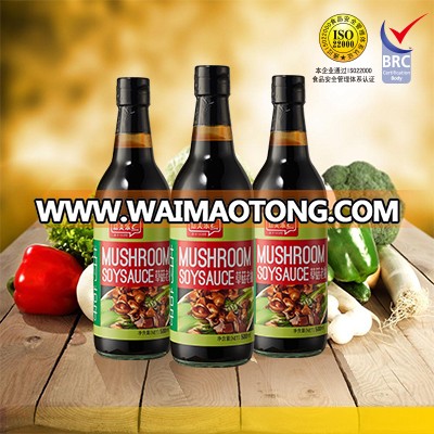 Rooster glass bottle packing mushroom soy sauce